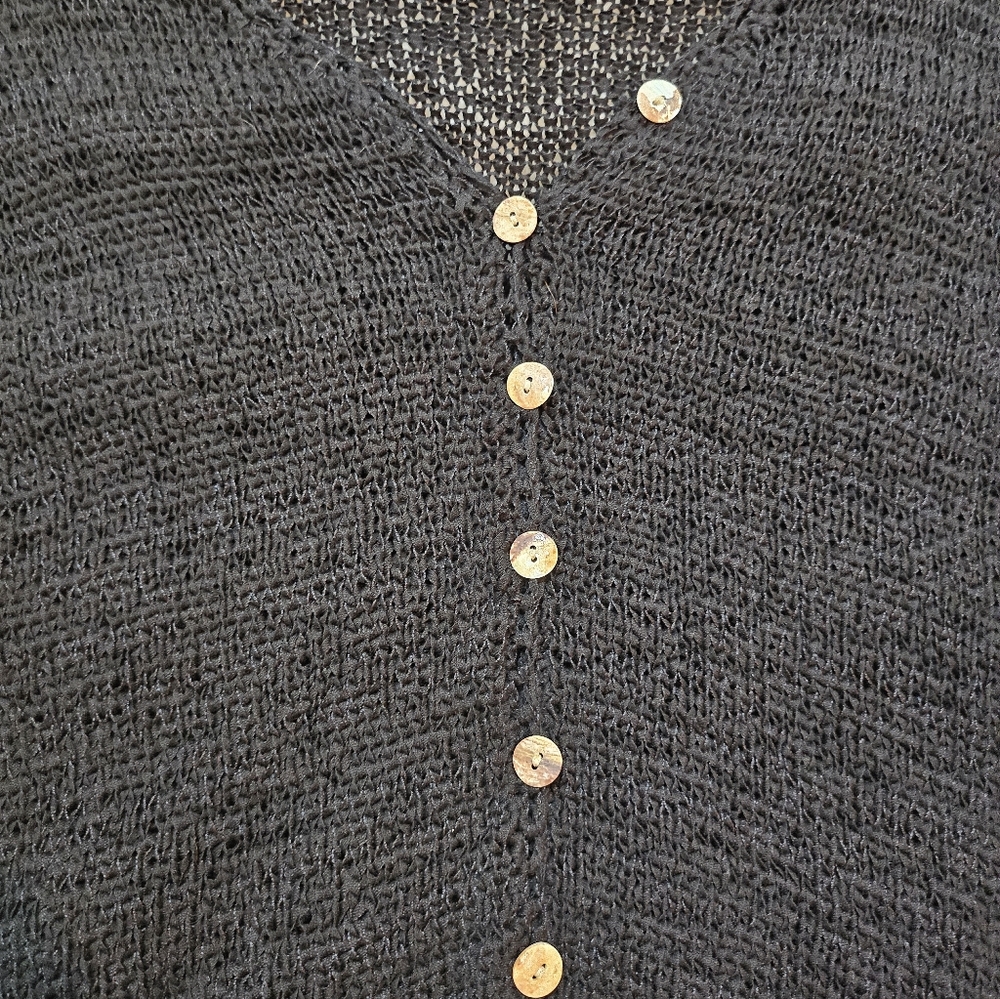 Vintage Marisa Christina Nitted Button-up Shirt Sz L - Picture 3 of 5